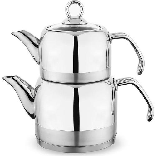 ست کتری قوری شفر مدل Ada Metal Küçük Boy